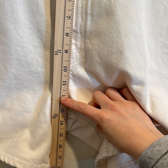 NWT AGOLDE Cream Denim Shorts Stella Short High Rise Baggy Short Size 31 - Picture 13 of 13